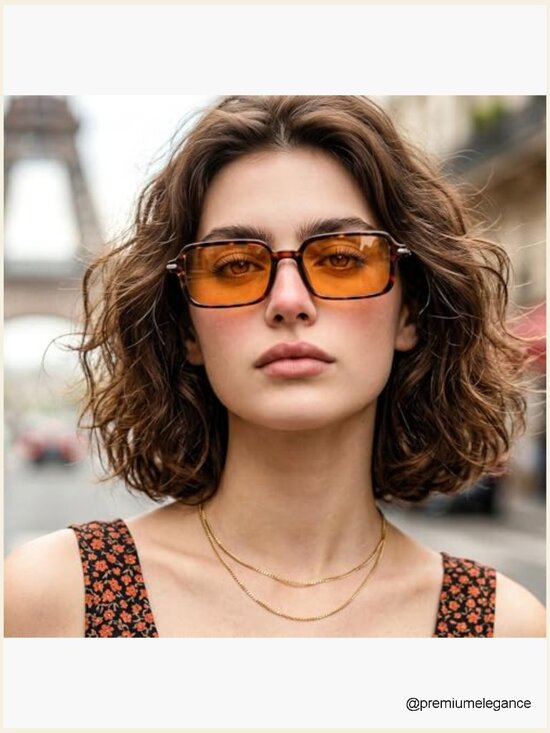 Trendy Rectangle Sunglasses Retro Small Narrow Slim Square Sun Glasses